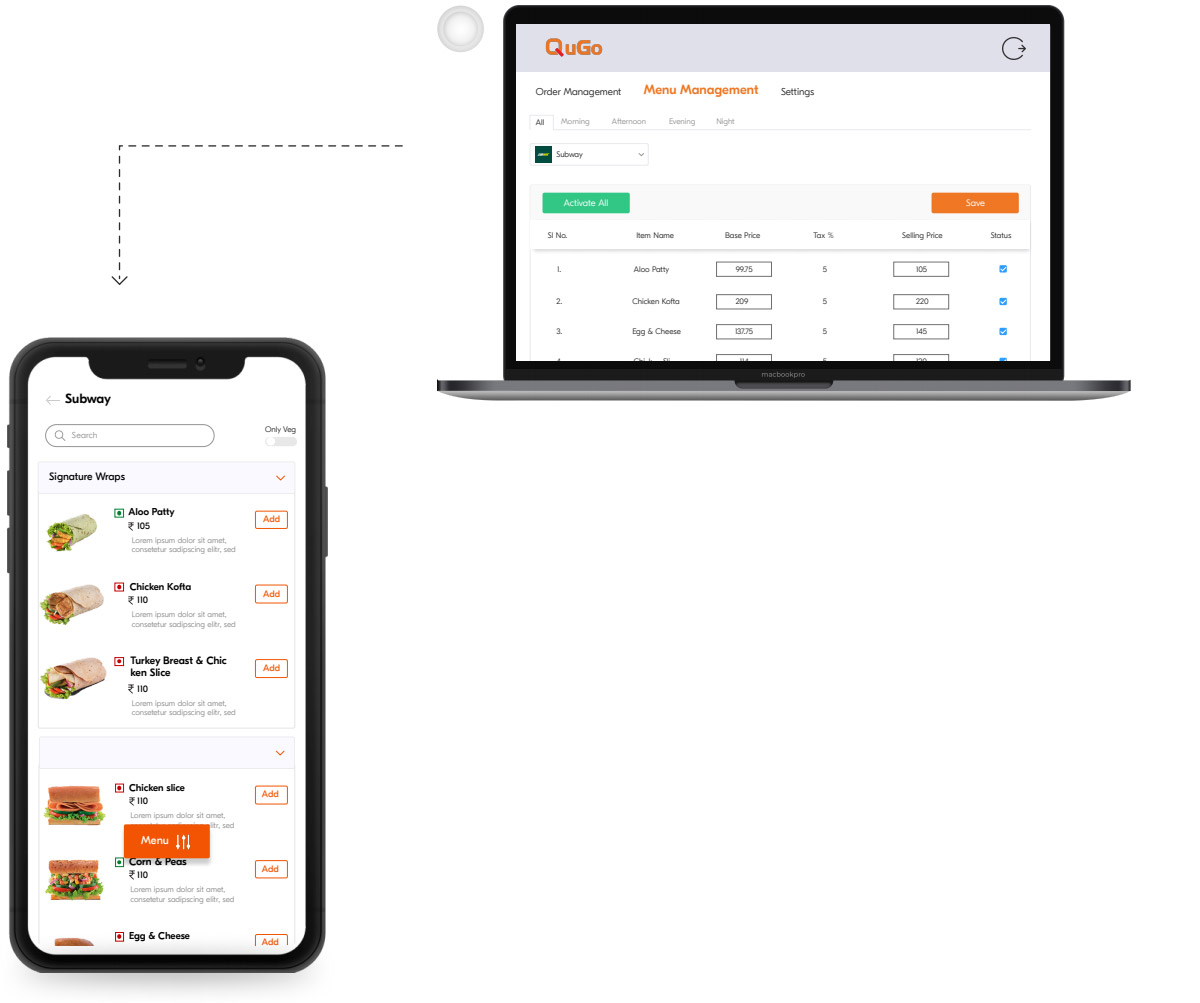 Access from Cashier's Mobile, Tablet, POS or Desktop